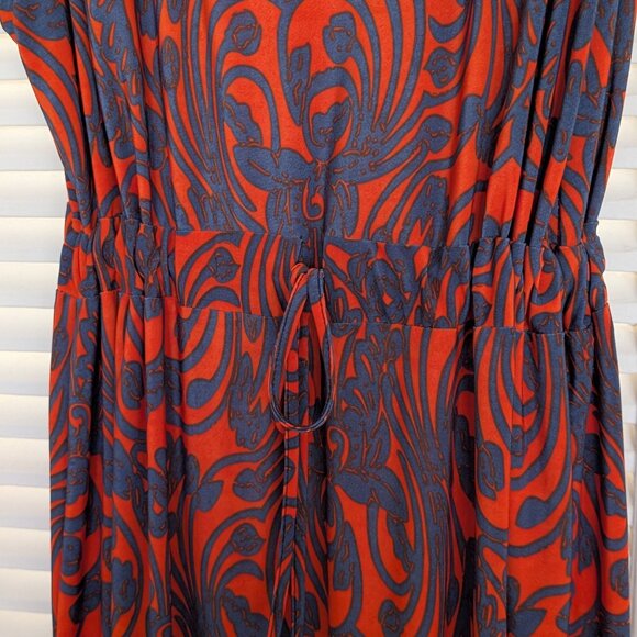 Julia‎ Silk Blend Maxi Dress Womens Size XL w/ Drawstring Empire Waist EUC - Picture 4 of 9